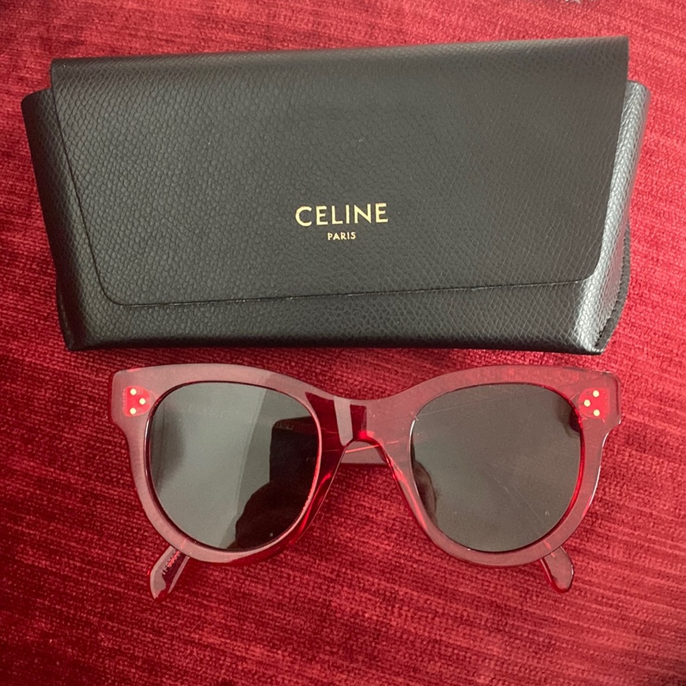 Celine sunglasses in cherry red!